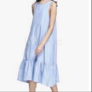 Anthropologie Maeve Marlene blue tiered dress S